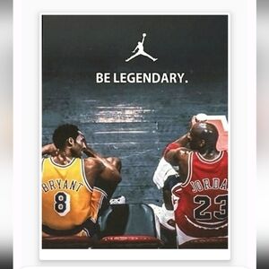 MICHAEL JORDAN & KOBE BRYANT 16 POSTER ULTRA GLOSSY REPRINT 8.5x11 BUNDLE SET!🔥